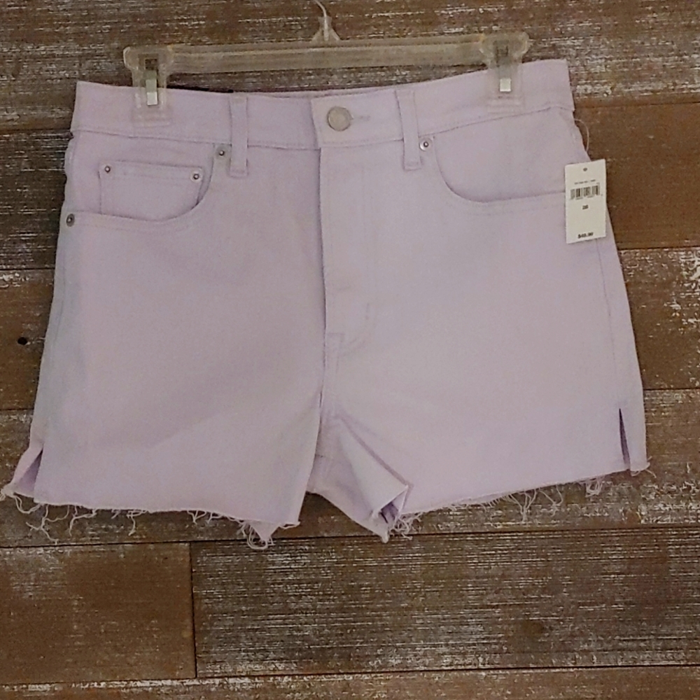 GAP Lilac High Rise denim short, size 28.